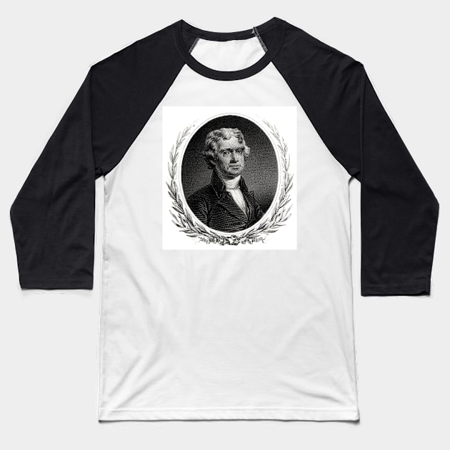 Thomas Jefferson Baseball T-Shirt by truthtopower